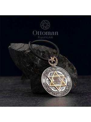 Design Ottoman Kuyumculuk Hz. Süleyman Mührü Gümüş Erkek Kolye