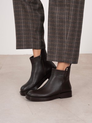 Ece'nin Butiği Ruth Kahve Hakiki Deri Kadın Bot