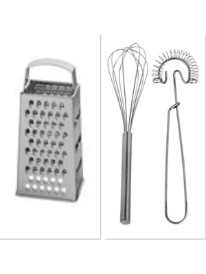 IKEA 2 Parça Çelik Rende + 2 Li Çırpıçı Çelik