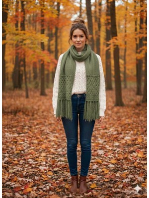 As Reyon Saçaklı Triko Atkı Şal