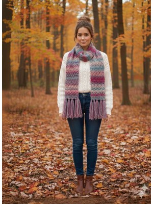 As Reyon Saçaklı Triko Atkı Şal