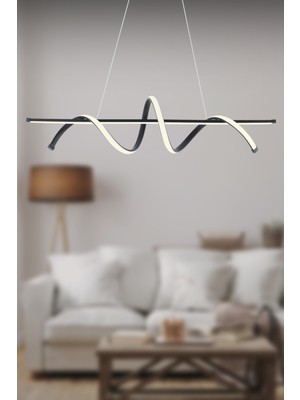 Modern Siyah LED Avize, Salon, Mutfak ve Oda Için Şık Aydınlatma