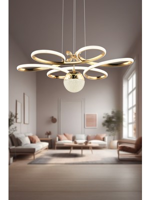 Modern Rose Gold Sarkıt LED Avize, Salon, Mutfak ve Oda Dekorasyonu
