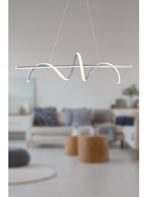 Modern Krom LED Avize, Beyaz Işık, Salon, Mutfak, Oda, Yemek Alanı