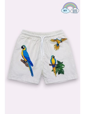 My Kids Wear Erkek Çocuk Degrade Desenli Deniz Şortu 2’li Set 3-16 Yaş 12384