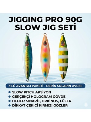 FB Cup 90G Slow Jig Seti - 3'lü Avantaj Paketi: Derin Suların Yeni Hakimi!