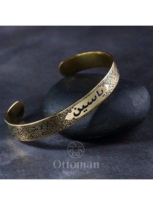Design Ottoman Kuyumculuk Gravür Isimli Gümüş Erkek Bileklik