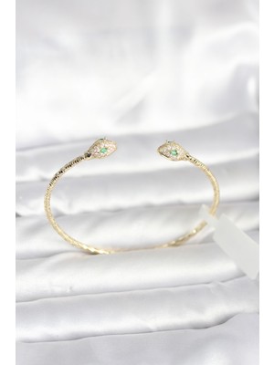 Ayder Timya Pirinç Gold Renk Yılan Model Bileklik (Timya/1395) 195572