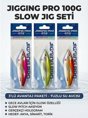 FB Cup 100 gr Slow Jig Yemi 3'lü Avantaj Seti