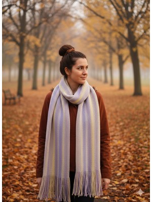 As Reyon Saçaklı Triko Düz Atkı