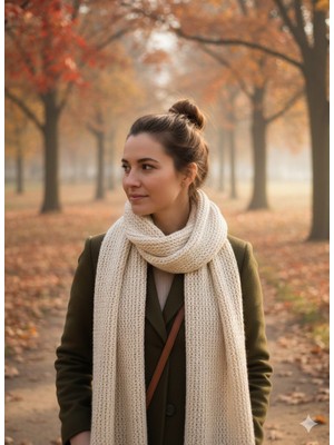 As Reyon Saçaklı Triko Düz Atkı