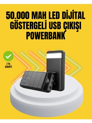 Profesyonel 50.000 Mah Powerbank – Aynı Anda Birden Fazla Cihaz Şarj Eden, Dayanıklı ve Güven