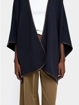 Parfois Kontrast Dikiş Detaylı Örme Panço