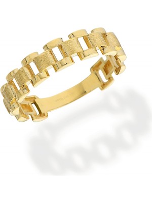 Oroline Jewelry 14 Ayar Altın Taşsız Kordon Yüzük