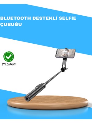 Uzaktan Kumandalı Bluetooth Selfie Çubuğu– Işıklı, 130 cm Ayarlanabilir Grandordesing (4970)