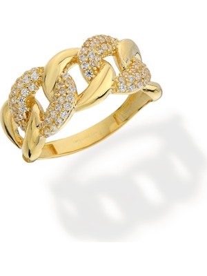 Oroline Jewelry 14 Ayar Altın Taşlı Gurmet Yüzük