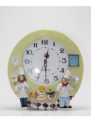 Aşçı Tasarımlı Polyester Duvar Saati Model 5 Grandordesing (4970)