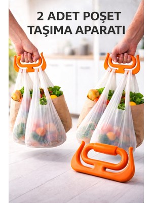 2 Adet Çok Amaçlı Market Pazar Poşet Taşıma Aparatı Poşet Tutucu Taşıma Kiti