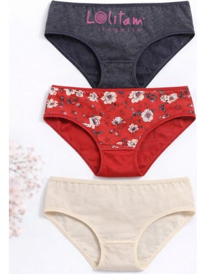 Lolitam Hb Comfort Kadın Pamuklu Slip Külot 3’lü Set – Konfor ve Şıklık