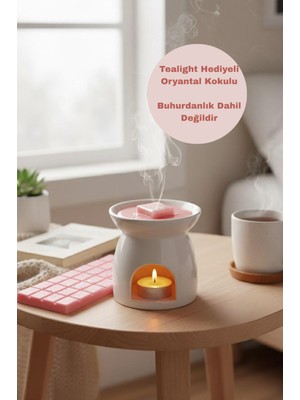 Trend Mum Tealight Hediyeli Buhurdanlık Koku Tableti %100SOYAWAX Melts Buhurdanlık Mumu,buhurdanlık Kokulu Mum