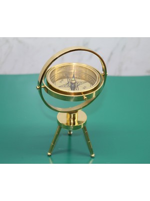 Pirinç Masa Üstü Pusula Model 2 Modern Asır (4208)