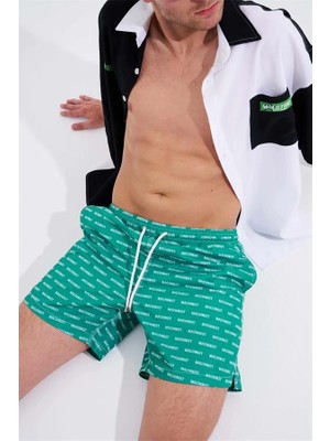 Erkek Machinist Deniz Şortu Elektrik Yeşili