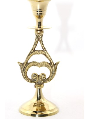 Tekli Pirinç Şamdan Model 6 Modern Asır (4208)