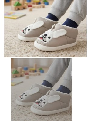 maxxi Çocuk Panduf, Kışlık Peluş Bot, Yumuşak, Sıcak Tutan, Kaymaz Tabanlı Ev Içi Patik, Ev Botu