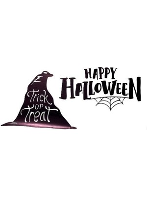 Happy Halloween Temalı Duvar Stickerı Modern Asır (4208)