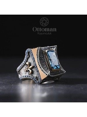 Design Ottoman Kuyumculuk Şah Model Gümüş Erkek Yüzük