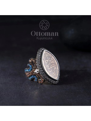 Design Ottoman Kuyumculuk Kördüğüm Mekik Model Gümüş Kadın Yüzük