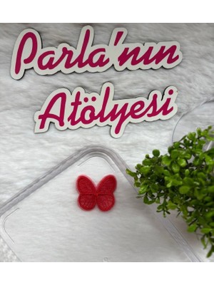 Parla'nın Atölyesi 0-3 Yaş Az Saçlı ve Saçsız Bebek Tokası Kırmızı Kelebek