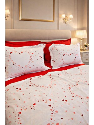 Miar %100 Pamuk Çift Kişilik Lastikli Çarşaflı Nevresim Seti – 4 Adet Yastık Kılıflı,toplam 6 Parça