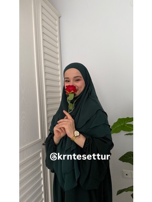 Medine Ipeği Elbise 3 Katlı Oval Sufle