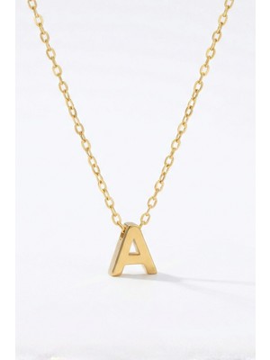 Parmas Design Harfli Kişiye Özel 925 Ayar Gümüş Kadın Minimal Kolye