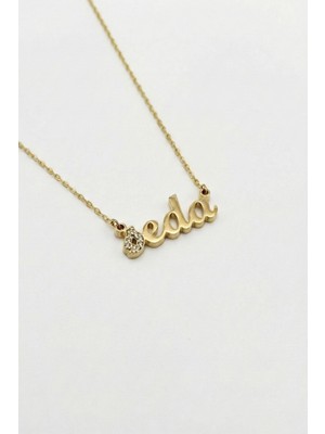 Parmas Design Isimli Kişiye Özel Tasarım 925 Ayar Gümüş Kadın Minimal Kolye