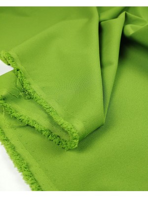 Kumaş Parça Yeşil Renkte Double Krep Kumaş (En 130 cm x Boy 280 Cm)