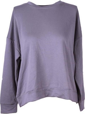 Trender 26YDT1000031 Gri Kadın Sweatshirt Modal Basic O Yaka