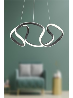 Enzo Siyah Modern Sarkıt LED Avize 35 cm Şık ve Zarif Aydınlatma