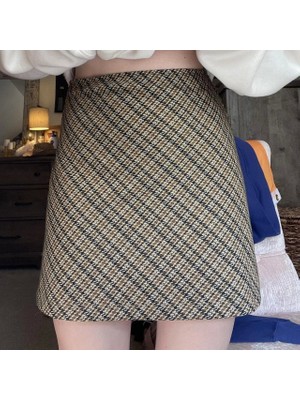 LTG Nova Likralı A Kalite Mini Etek Çokrenkli