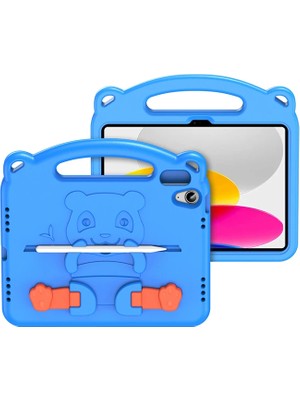 Sbusshop Dux Ducis iPad 10.2 2022 Kılıf Panda Serisi Çocuk Shockproof Standlı Kılıf-(57 - SB001M-49UI4
