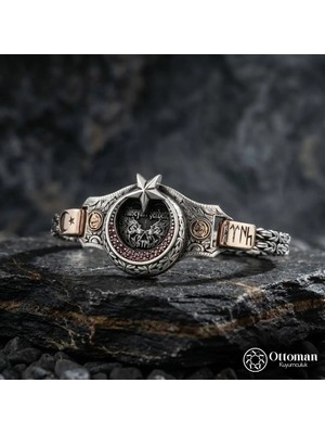 Design Ottoman Kuyumculuk Ay Yıldız Gümüş Erkek Bileklik