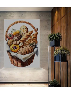 Teona Ahşap Dekoratif Ahşap Dikdörtgen Tablo Ekmek Sepeti