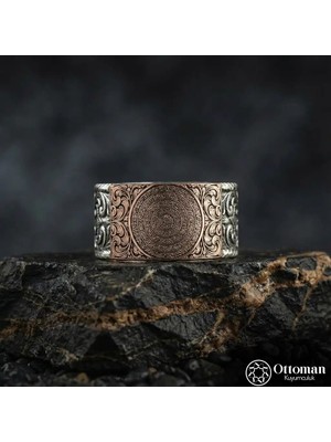 Design Ottoman Kuyumculuk Kişiye Özel Koruyucu Dualı Gümüş Erkek Yüzük
