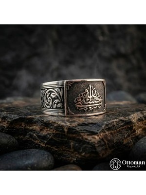 Design Ottoman Kuyumculuk Hasbiyallah Gümüş Erkek Yüzük