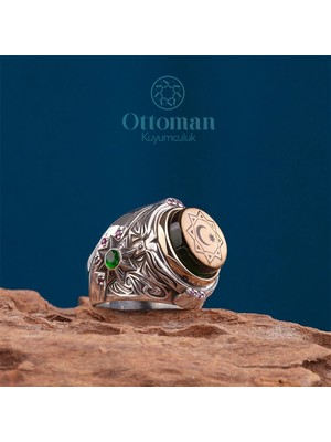 Design Ottoman Kuyumculuk Payitaht Abdülhamit Model Gümüş Erkek Yüzük
