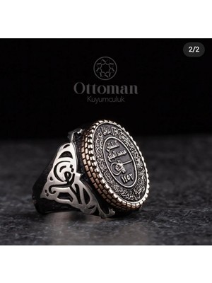 Design Ottoman Kuyumculuk Ecdat Model Gümüş Erkek Yüzük
