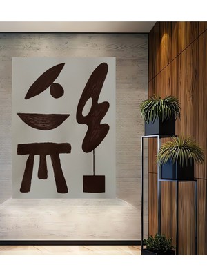 Teona Ahşap Dekoratif Ahşap Dikdörtgen Tablo Soyut Sanat