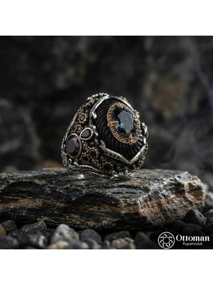 Design Ottoman Kuyumculuk Koleksiyonel Model Gümüş Erkek Yüzük