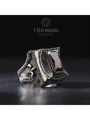 Design Ottoman Kuyumculuk Şah Model Gümüş Erkek Yüzük